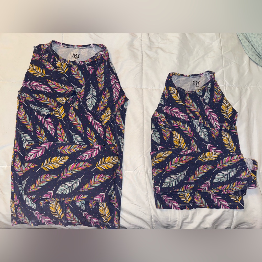 Matching Bamboo Pjs size 9/10 & 4T